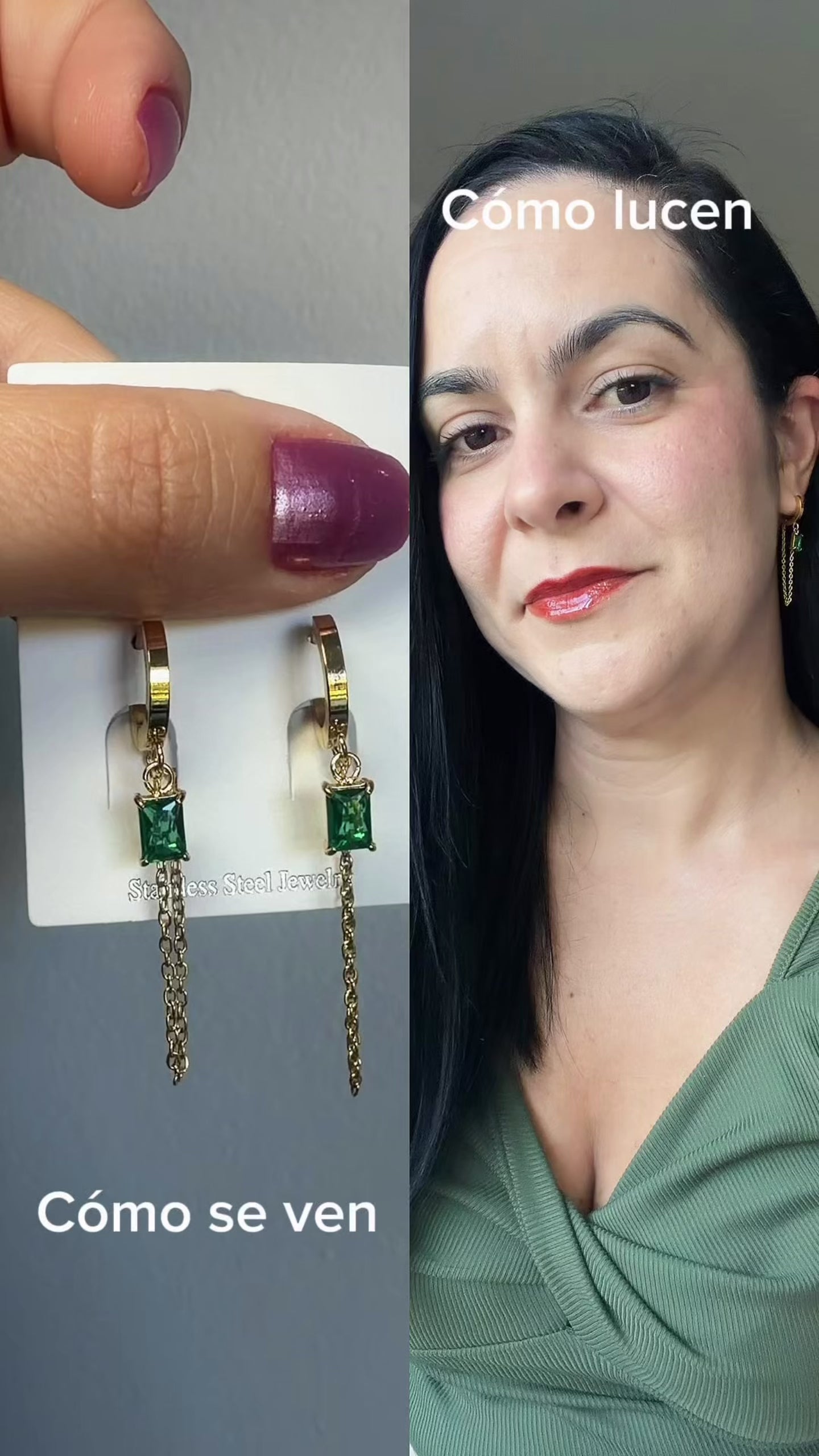 Gold Tassel Zirconia Earrings – 18K Gold Plated